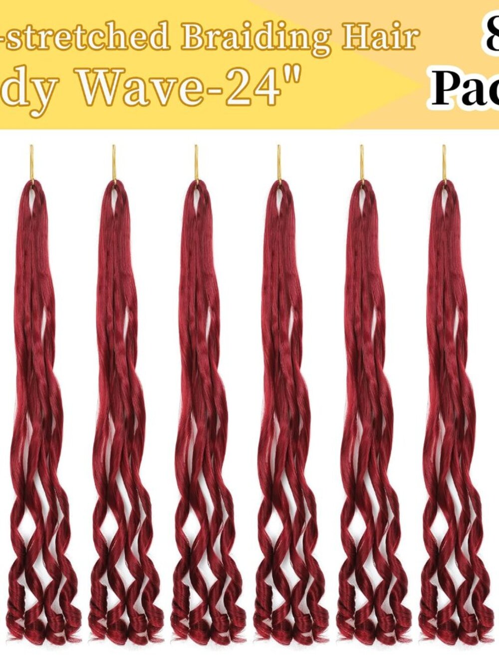 24 Inch French Curl Braiding Hair